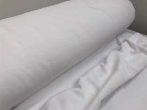 Bomuldsvelour - flot og enkel, hvid, rest på 80 cm